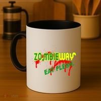 Zombie Way Eat Flesh Coffee Mug thumb 4