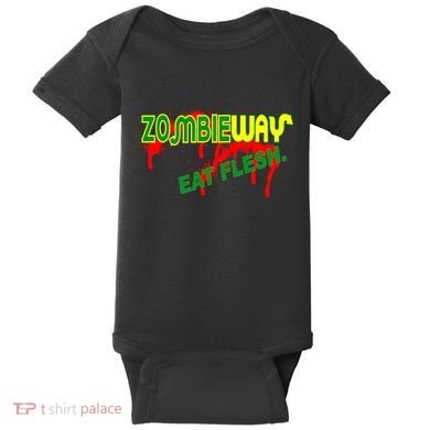 Zombie Way Eat Flesh Baby Bodysuit