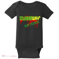 Zombie Way Eat Flesh Baby Bodysuit thumb 0