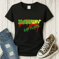 Zombie Way Eat Flesh Women's T-Shirt thumb 3