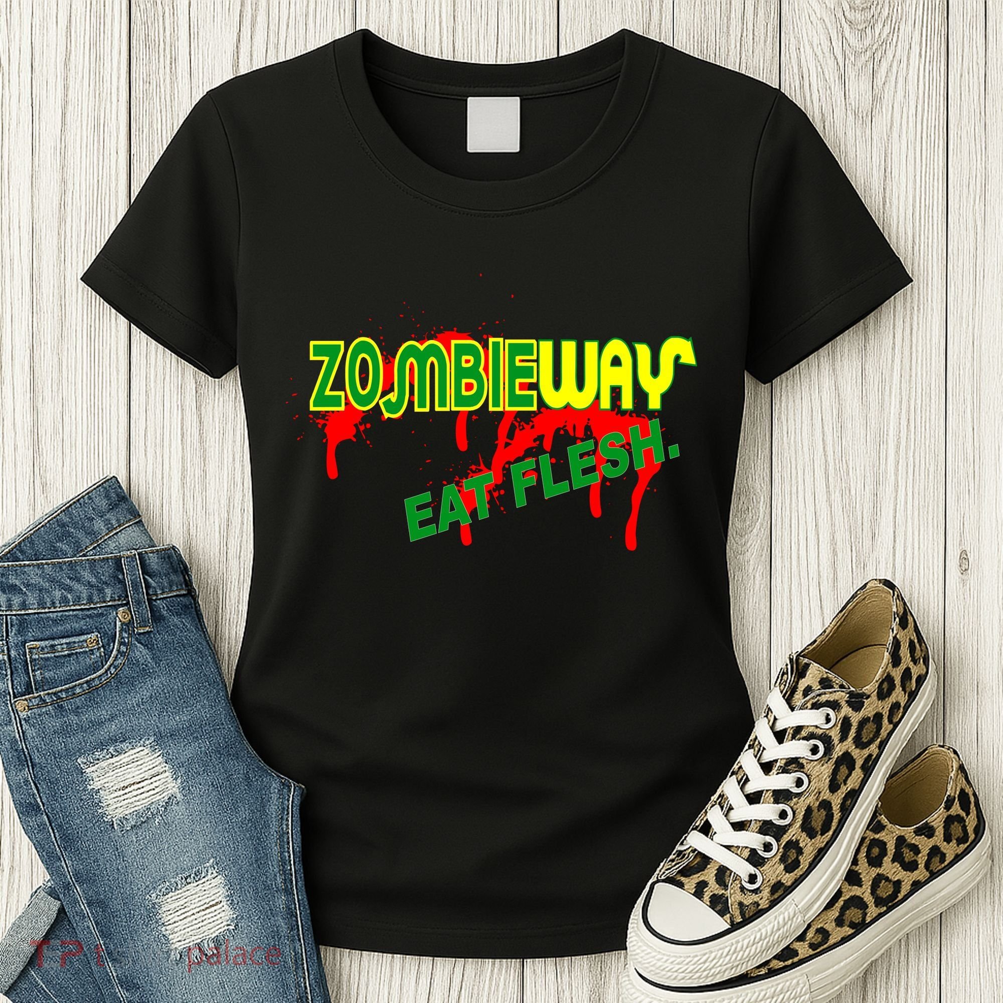 Zombie Way Eat Flesh Women's T-Shirt