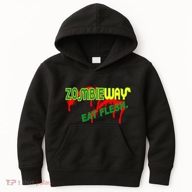 Zombie Way Eat Flesh Kids Hoodie