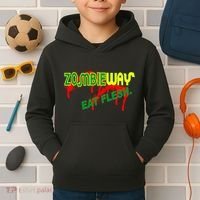 Zombie Way Eat Flesh Kids Hoodie thumb 2