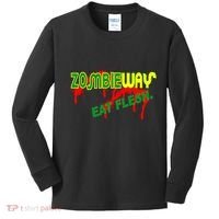 Zombie Way Eat Flesh Kids Long Sleeve Shirt thumb 0