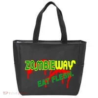 Zombie Way Eat Flesh Tote Bag thumb 0