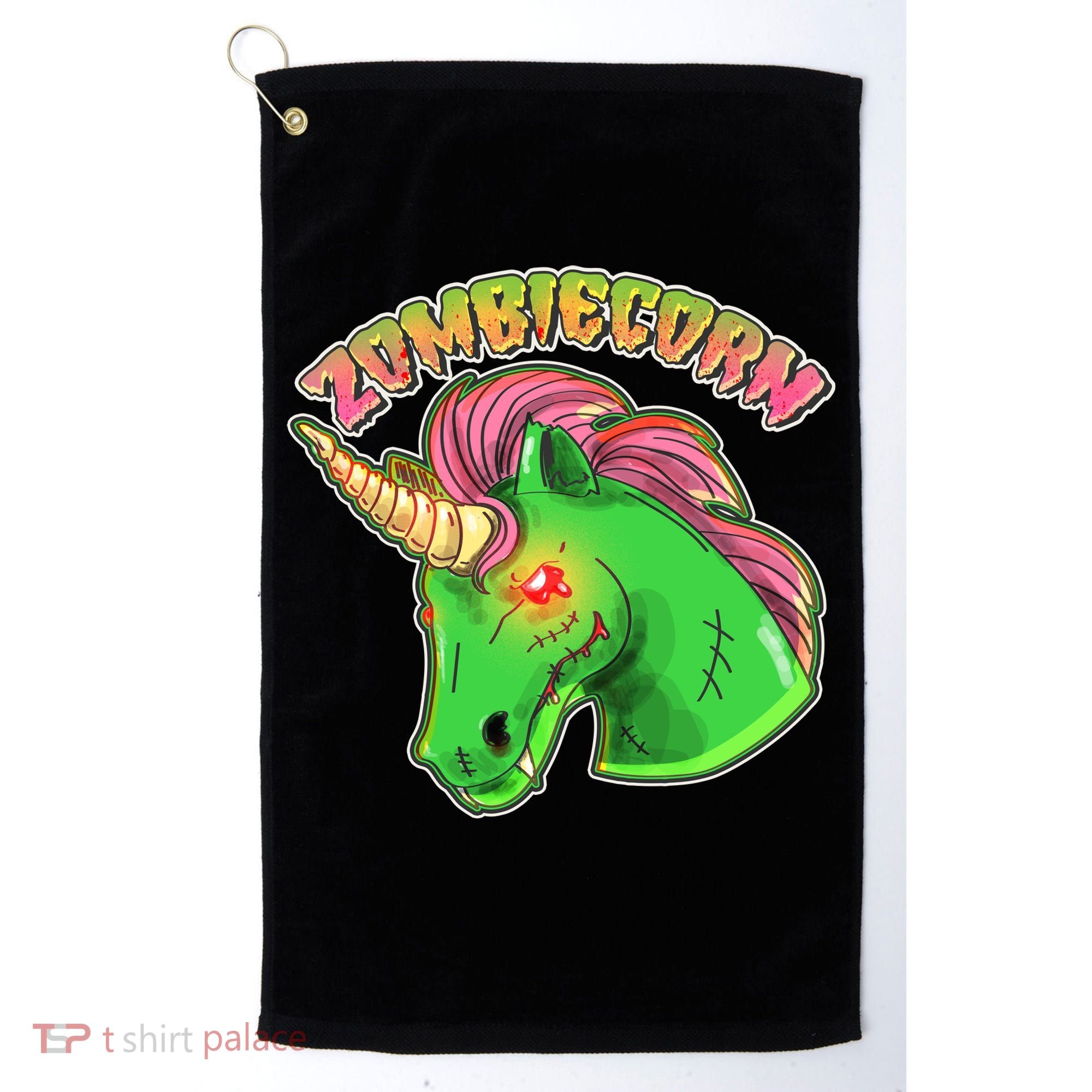Zombiecorn Zombie Unicorn Golf Towel