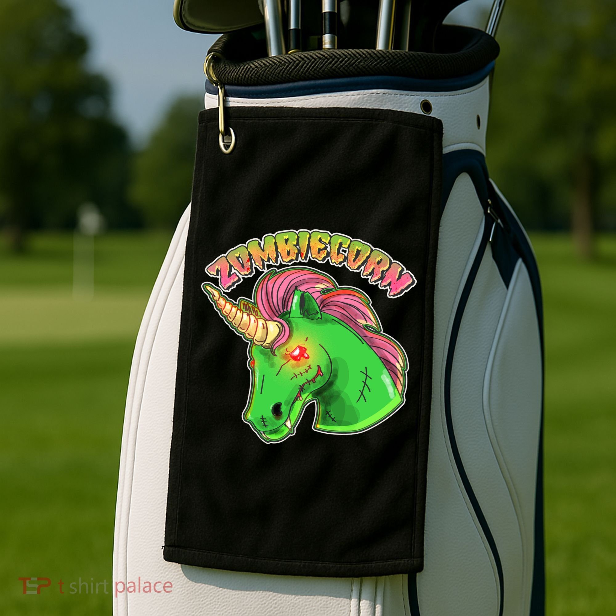 Zombiecorn Zombie Unicorn Golf Towel