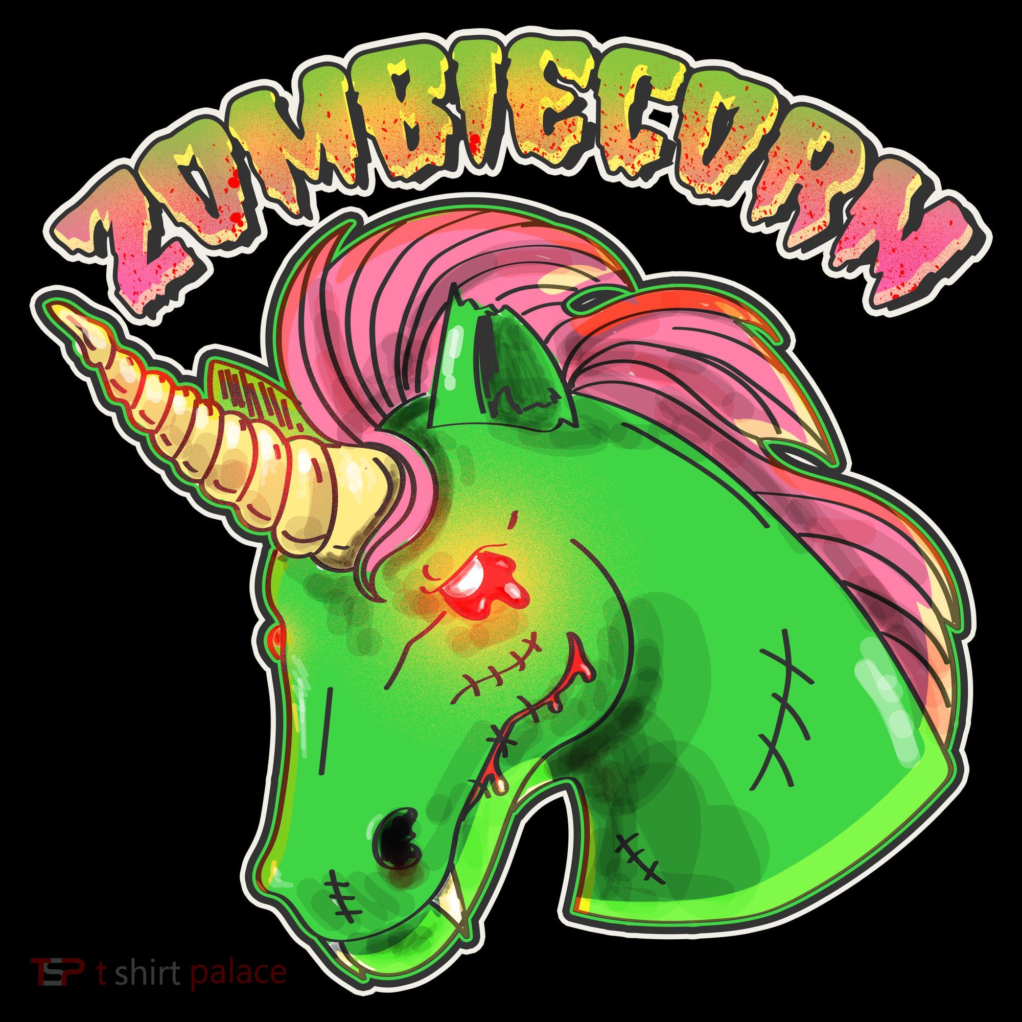 Zombiecorn Zombie Unicorn Visor
