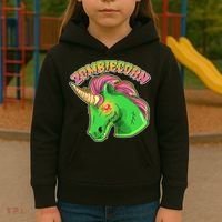 Zombiecorn Zombie Unicorn Kids Hoodie thumb 3
