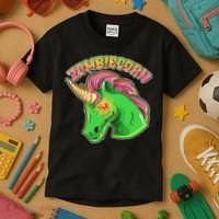Zombiecorn Zombie Unicorn Kids T-Shirt thumb 3