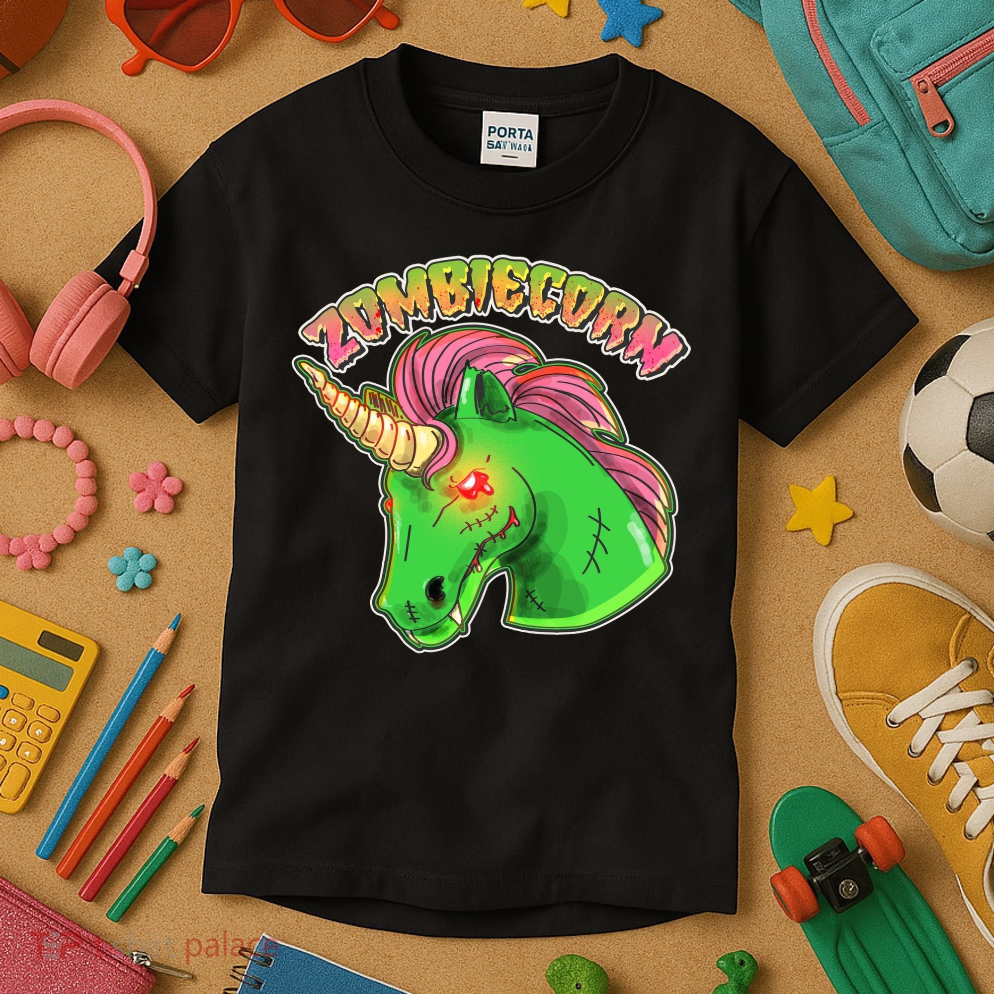 Zombiecorn Zombie Unicorn Kids T-Shirt
