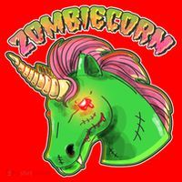 Zombiecorn Zombie Unicorn Santa Hat thumb 1