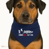 Zombies Eat Brains You'll Be Fine USA-Made Doggie Bandana thumb 1