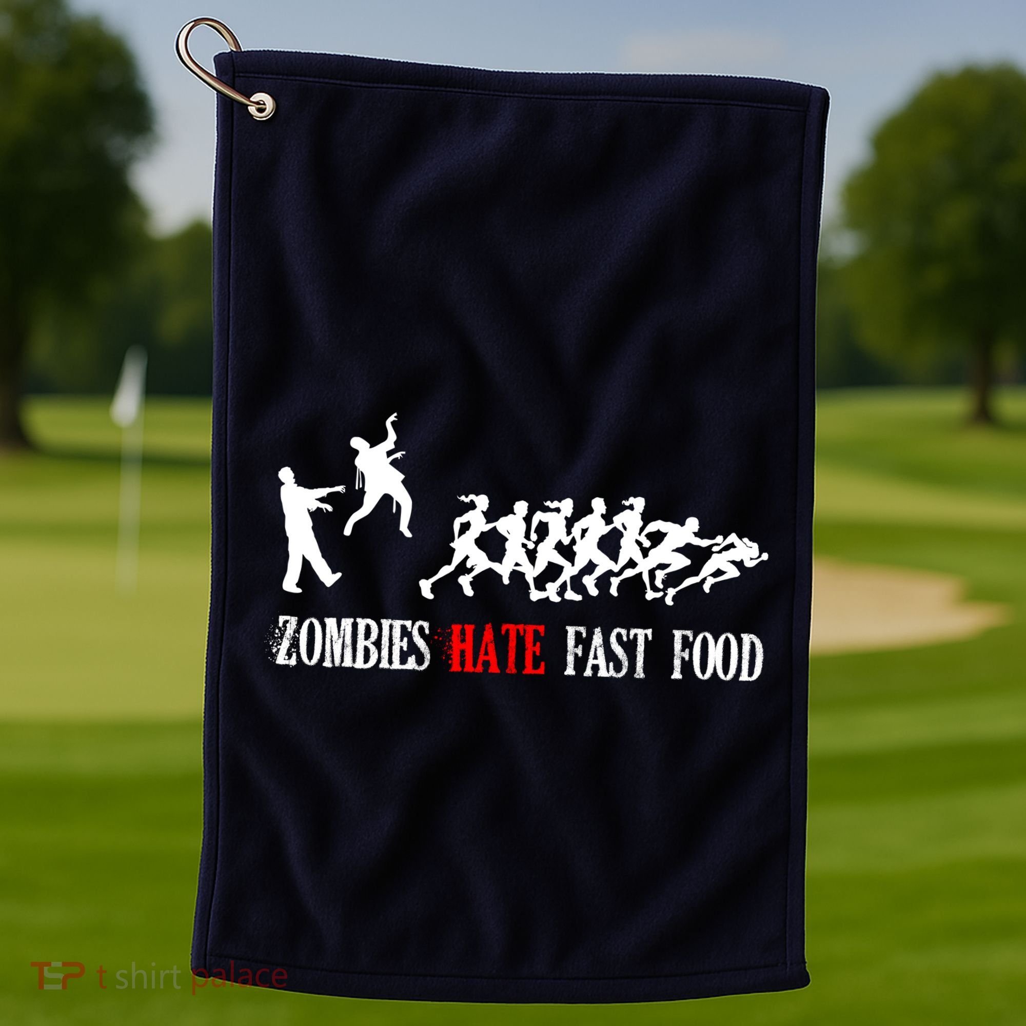 Zombies Eat Brains You'll Be Fine Golf Towel