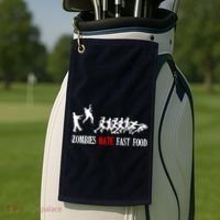 Zombies Eat Brains You'll Be Fine Golf Towel thumb 2
