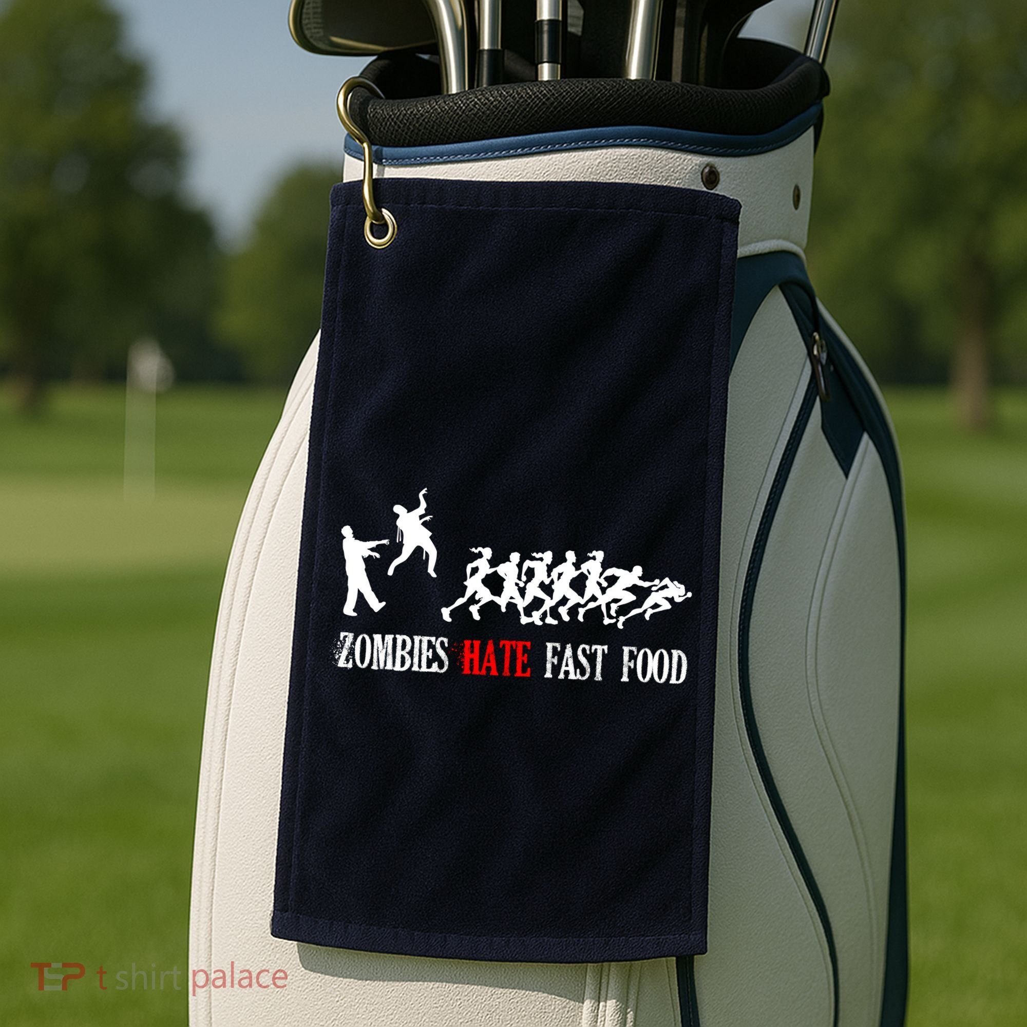 Zombies Eat Brains You'll Be Fine Golf Towel