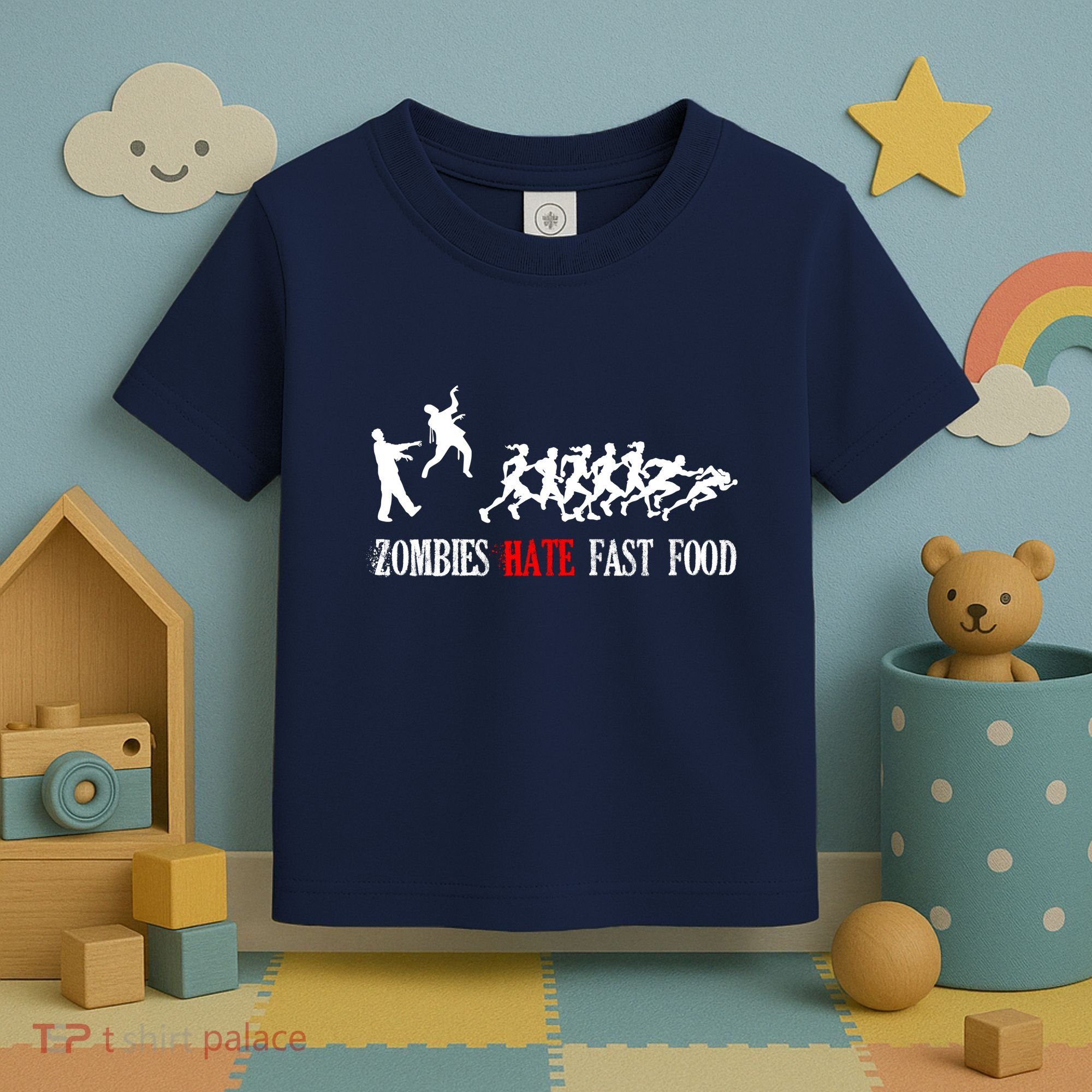 Zombies Eat Brains You'll Be Fine Toddler T-Shirt