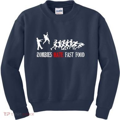 Zombies Eat Brains You'll Be Fine Kids Sweatshirt