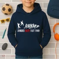 Zombies Eat Brains You'll Be Fine Kids Hoodie thumb 2