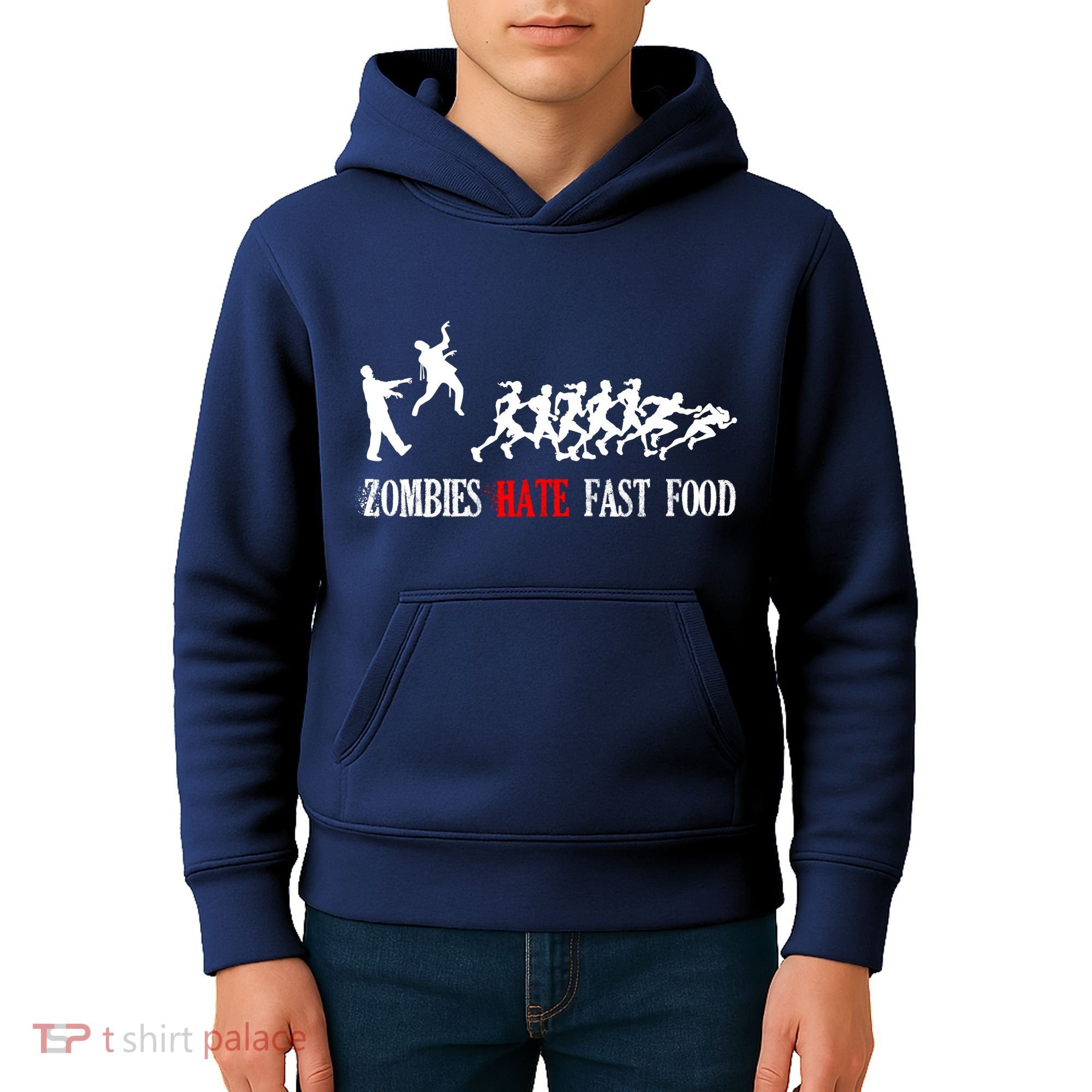 Zombies Eat Brains You'll Be Fine Kids Hoodie