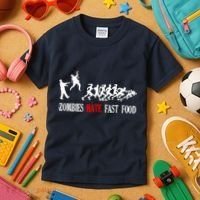 Zombies Eat Brains You'll Be Fine Kids T-Shirt thumb 3