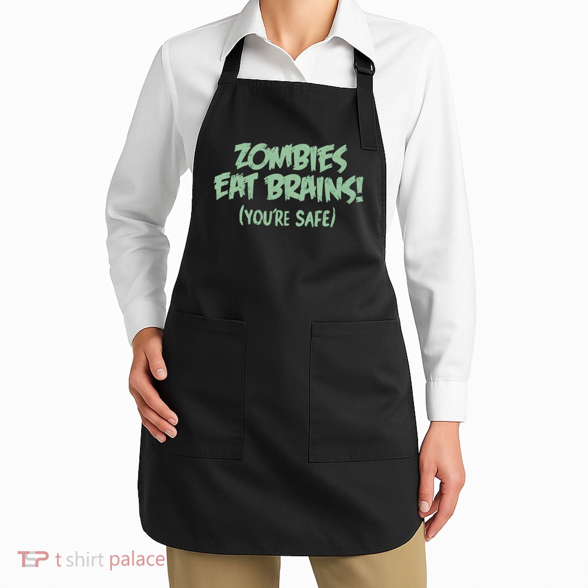 Zombies Eat Brains! (You're Safe) Apron