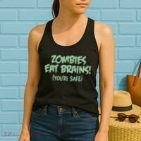 Zombies Eat Brains! (You're Safe) Women's Tank Top thumb 2