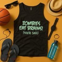 Zombies Eat Brains! (You're Safe) Tank Top thumb 4