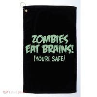 Zombies Eat Brains! (You're Safe) Golf Towel thumb 0