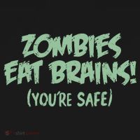 Zombies Eat Brains! (You're Safe) Kids Hoodie thumb 5