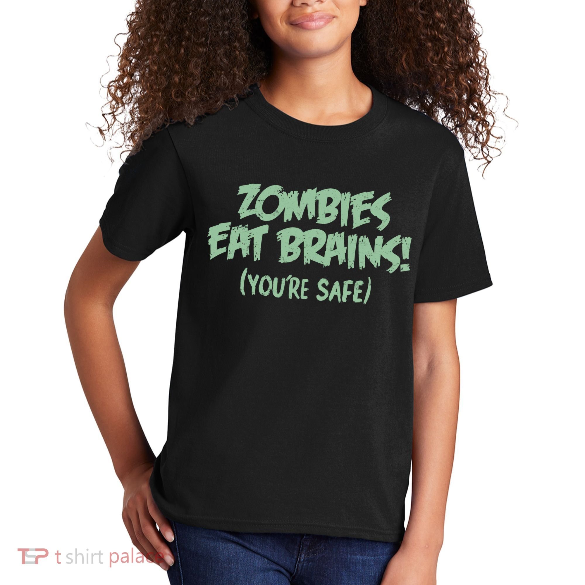 Zombies Eat Brains! (You're Safe) Kids T-Shirt