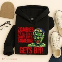 Zombies It's All Fun and Games Hoodie thumb 4