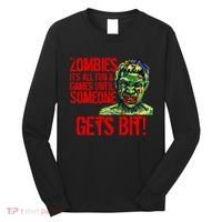 Zombies It's All Fun and Games Long Sleeve Shirt thumb 0