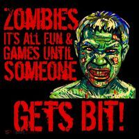 Zombies It's All Fun and Games Sweatshirt thumb 3