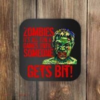Zombies It's All Fun and Games Coaster thumb 0