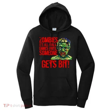 Zombies It's All Fun and Games Women's Hoodie