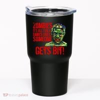 Zombies It's All Fun and Games Tumbler thumb 0