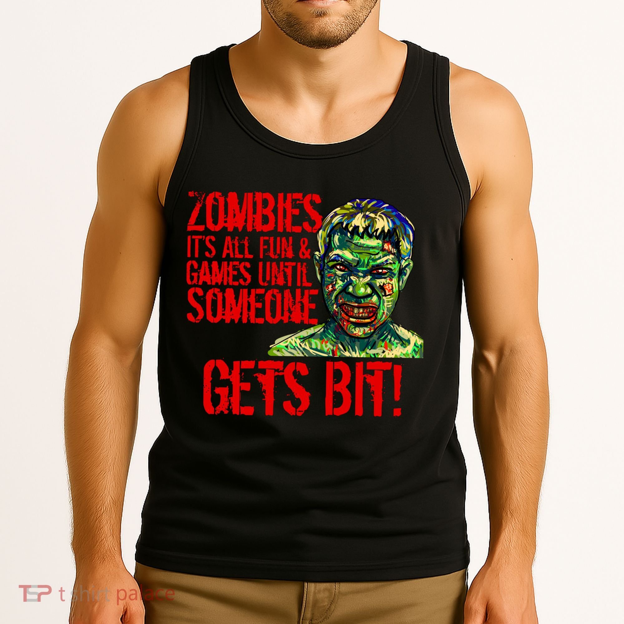 Zombies It's All Fun and Games Tank Top