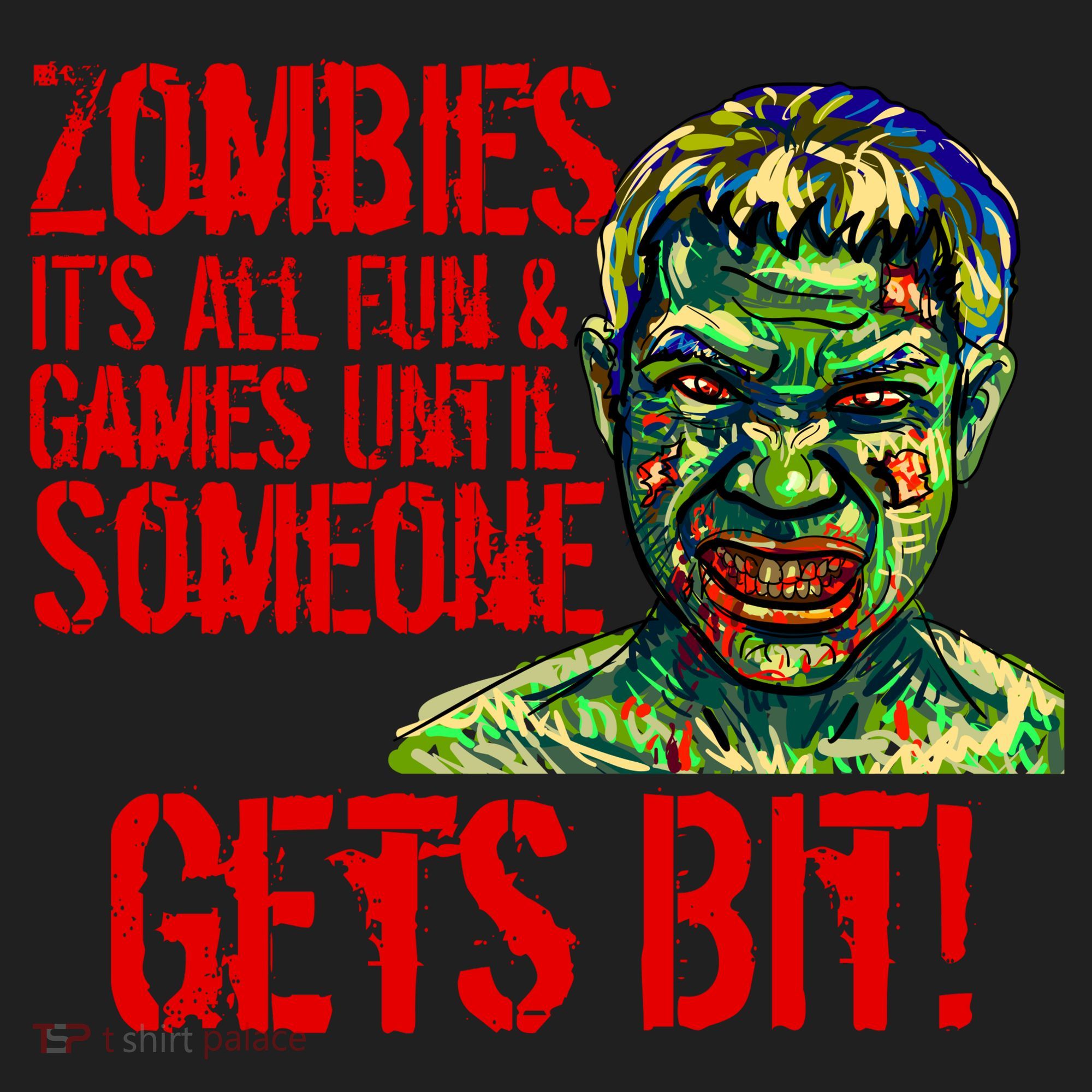 Zombies It's All Fun and Games Golf Towel