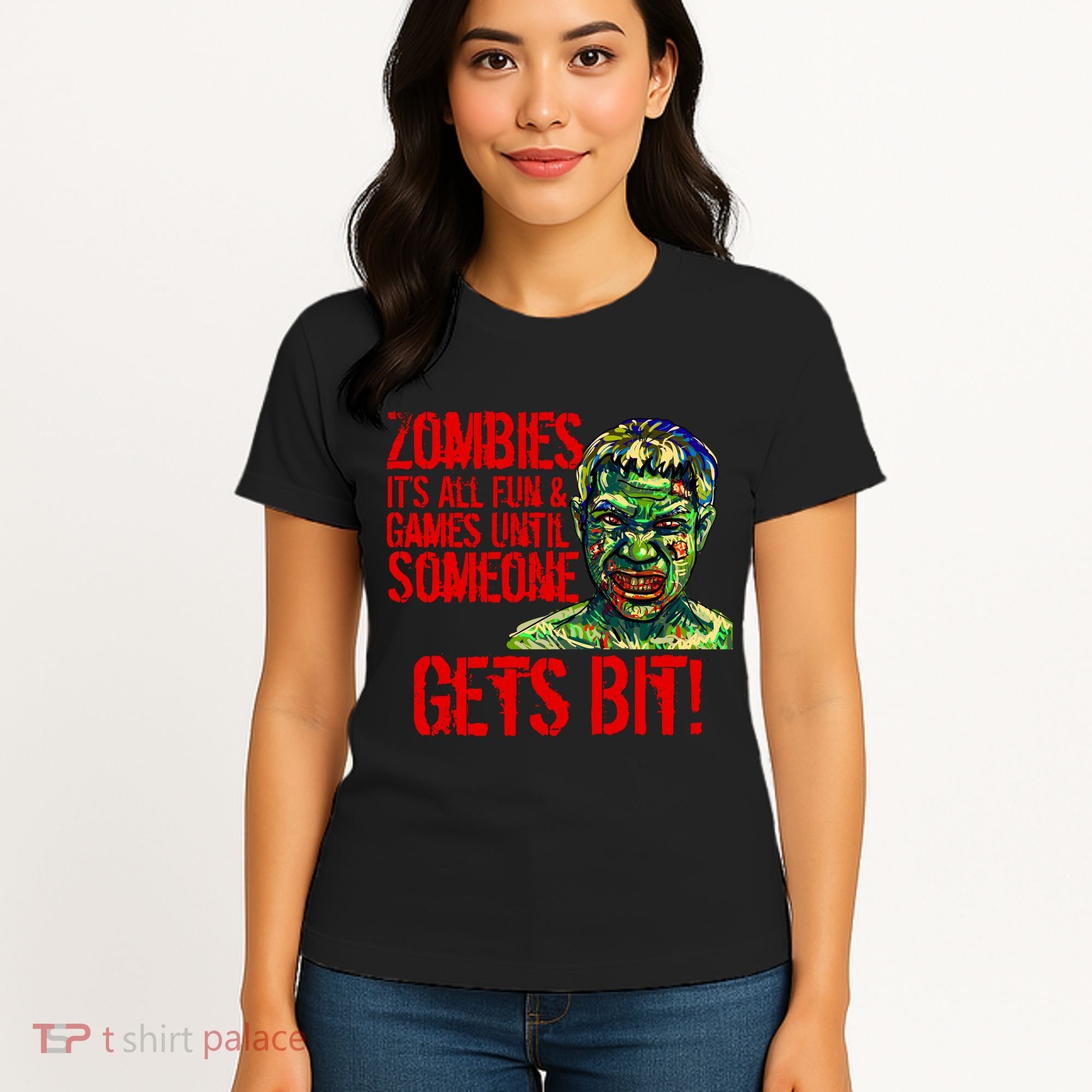 Zombies It's All Fun and Games Women's T-Shirt