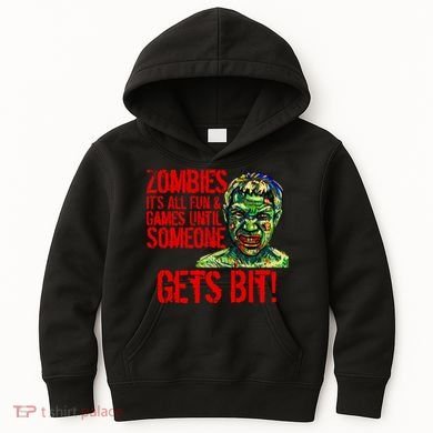 Zombies It's All Fun and Games Kids Hoodie