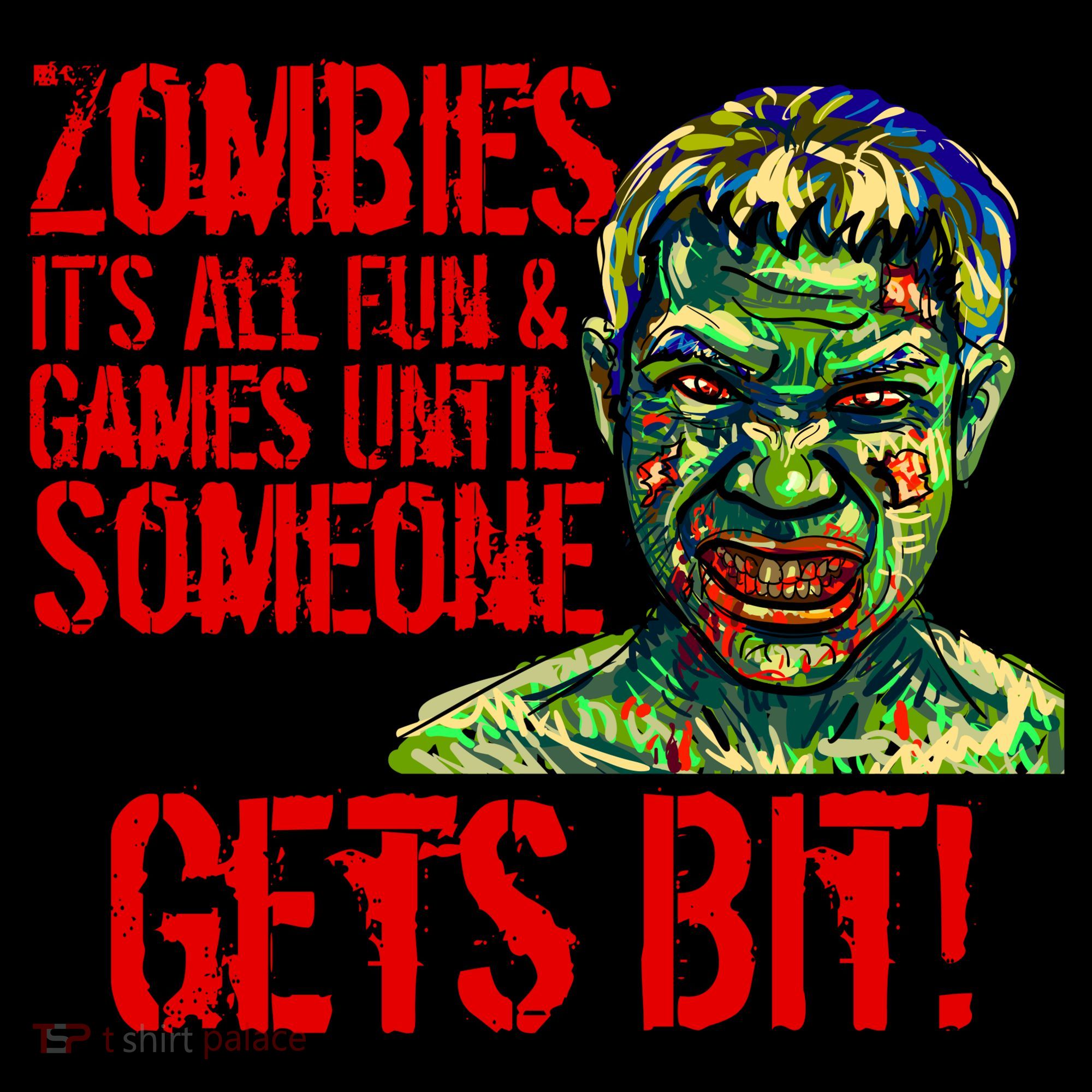 Zombies It's All Fun and Games Kids T-Shirt