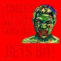 Zombies It's All Fun and Games Santa Hat thumb 1