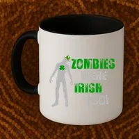 Zombies Were Irish Too Funny Coffee Mug thumb 2