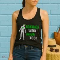 Zombies Were Irish Too Funny Women's Tank Top thumb 2