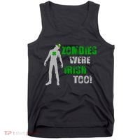 Zombies Were Irish Too Funny Tank Top thumb 0