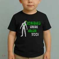 Zombies Were Irish Too Funny Toddler T-Shirt thumb 2
