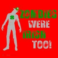Zombies Were Irish Too Funny Santa Hat thumb 1
