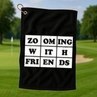 Zooming With Friends Golf Towel thumb 1