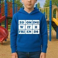 Zooming With Friends Kids Hoodie thumb 2